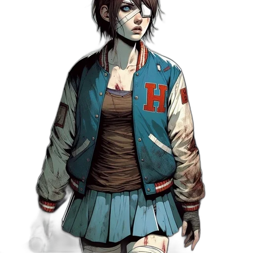 jacket, concept art, comic book art, cyberpunk transparent PNG cut-out