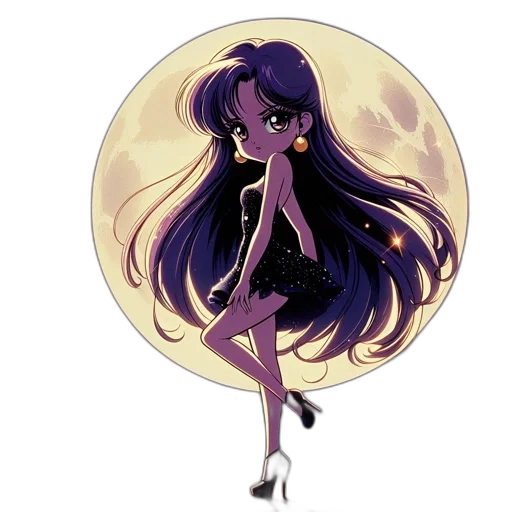 dress, staff, anime, cartoon transparent PNG cut-out