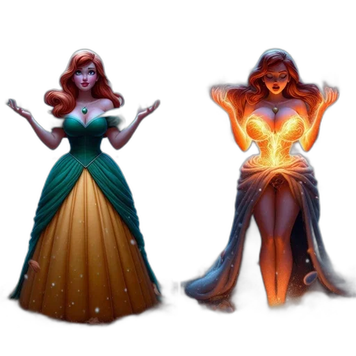 dress, concept art, fantasy art, 3d render transparent PNG cut-out