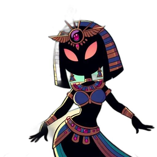 mask, jewelry, staff, dress transparent PNG cut-out