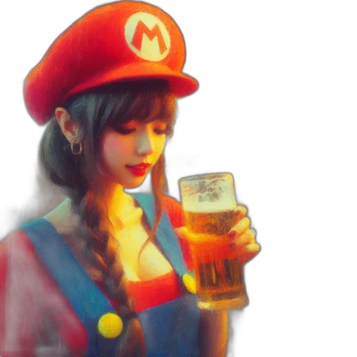 bottle, hat, robot, photorealistic transparent PNG cut-out