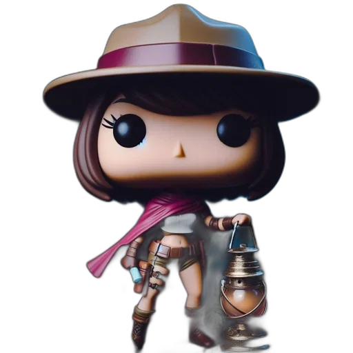 hat, staff, concept art, 3d render transparent PNG cut-out