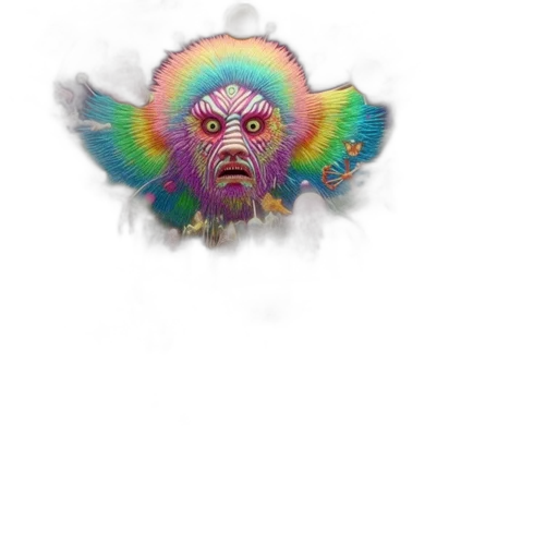 mask, creature, face, staff transparent PNG cut-out