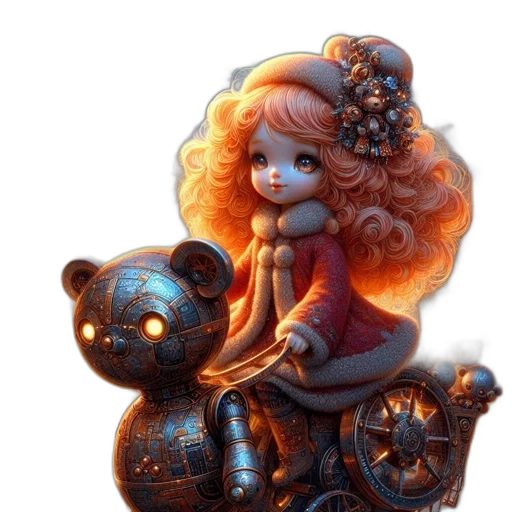 robot, fantasy art, concept art, 3d render transparent PNG cut-out