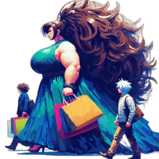 dress, hair, creature, concept art transparent PNG cut-out