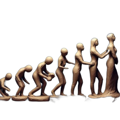 concept art, 3d render, array, clay transparent PNG cut-out