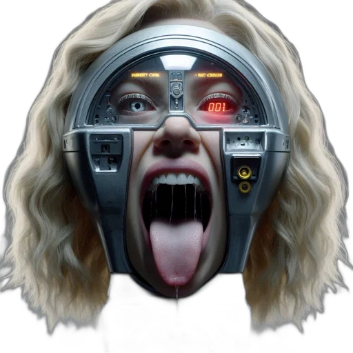 face, mask, robot, creature transparent PNG cut-out