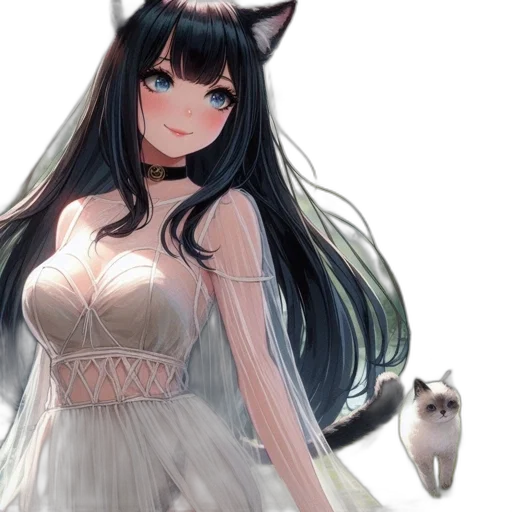 dress, animal, creature, anime transparent PNG cut-out
