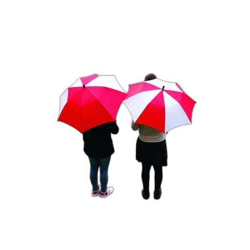 umbrella, jacket, hat, staff transparent PNG cut-out