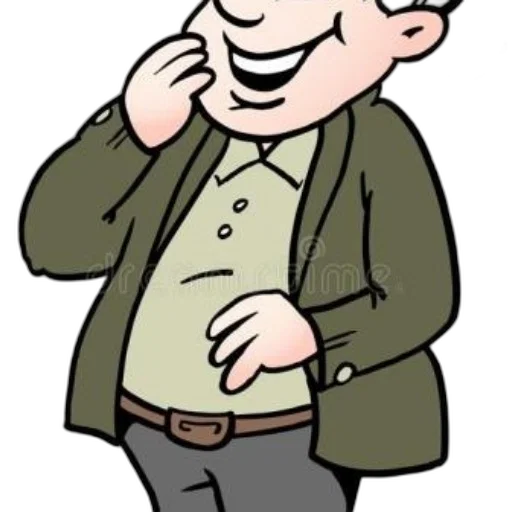 jacket, staff, face, cartoon transparent PNG cut-out
