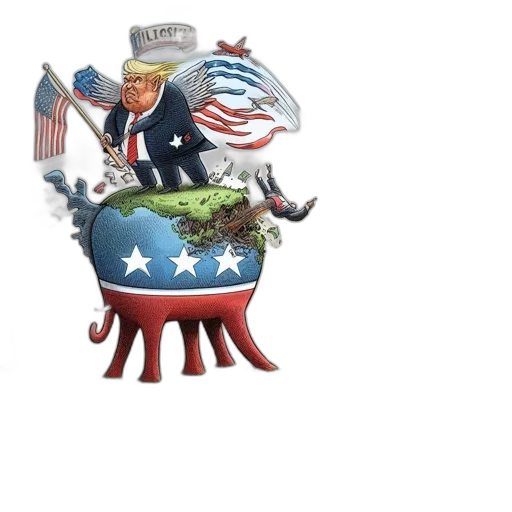 concept art, elephant, symbol, american transparent PNG cut-out