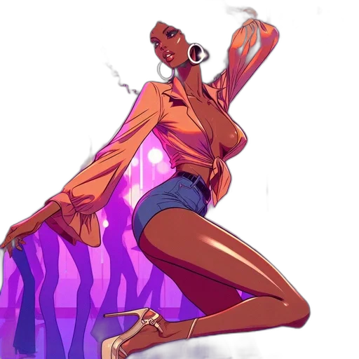 dress, concept art, vaporwave, fantasy art transparent PNG cut-out