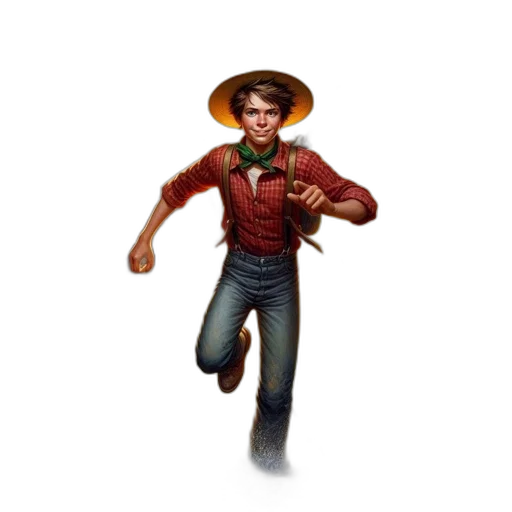 hat, jacket, staff, concept art transparent PNG cut-out
