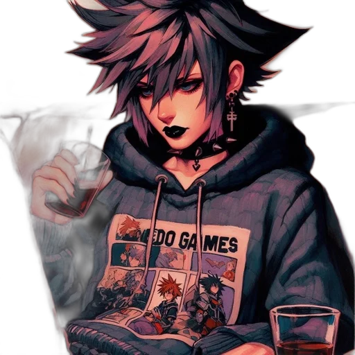 jacket, face, dragon, pixel art transparent PNG cut-out