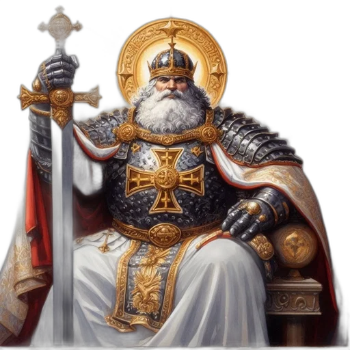 crown, sword, staff, fantasy art transparent PNG cut-out