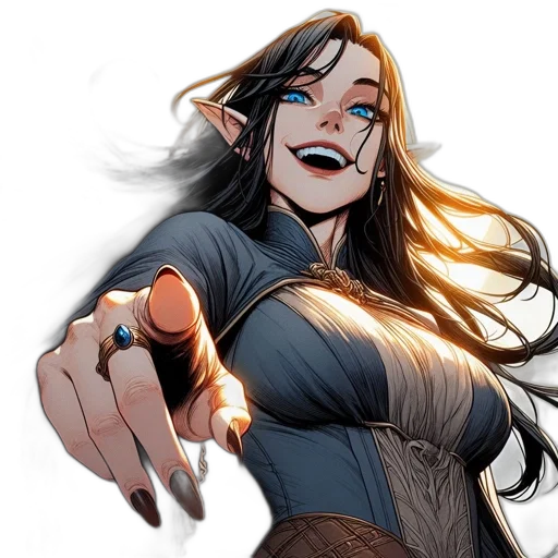 comic book art, concept art, fantasy art, cartoon transparent PNG cut-out