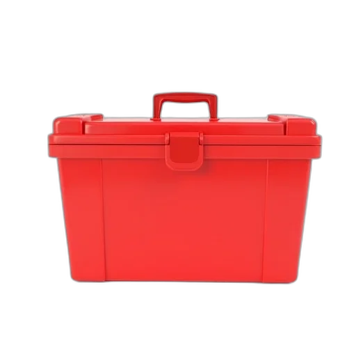 furniture, 3d render, red, toolbox transparent PNG cut-out