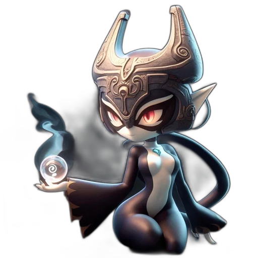 staff, mask, dragon, fantasy art transparent PNG cut-out