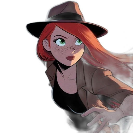 hat, jacket, staff, face transparent PNG cut-out