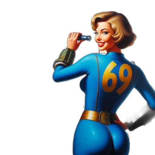comic book art, concept art, cartoon, vintage-style transparent PNG cut-out