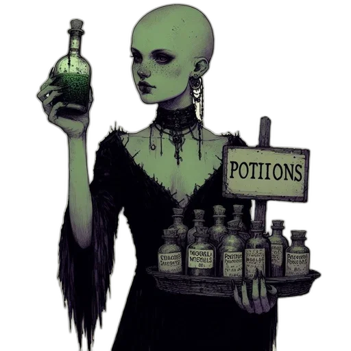 dress, bottle, concept art, fantasy art transparent PNG cut-out
