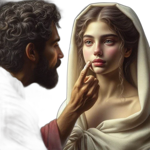 face, photorealistic, oil painting, fantasy art transparent PNG cut-out