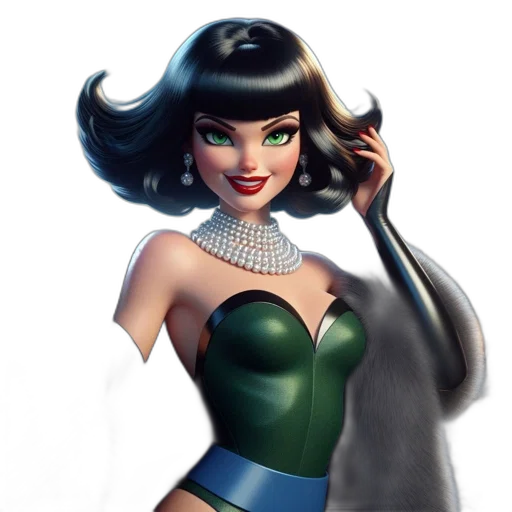 dress, jewelry, comic book art, concept art transparent PNG cut-out