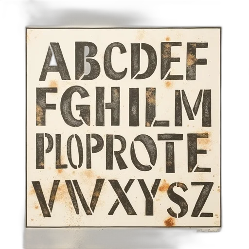 furniture, 3d render, alphabet, stencils transparent PNG cut-out