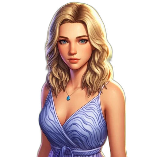 dress, jewelry, face, staff transparent PNG cut-out