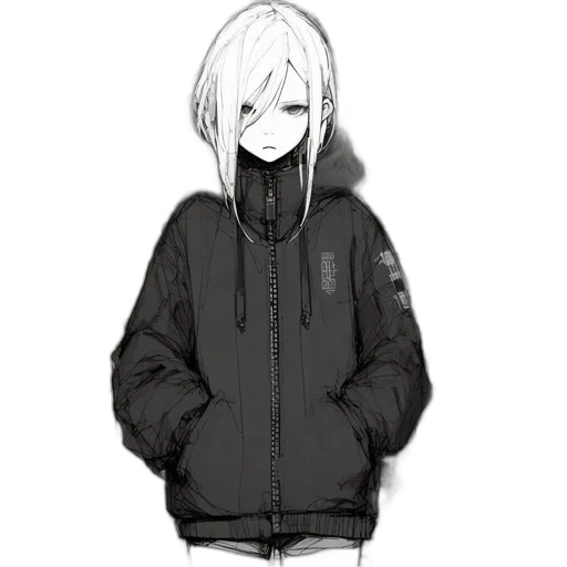 jacket, face, mask, creature transparent PNG cut-out