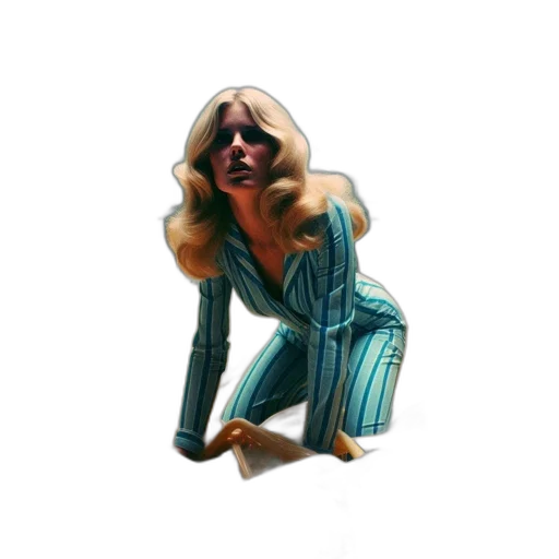dress, hair, jacket, staff transparent PNG cut-out