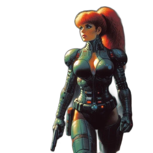 robot, weapon, jacket, concept art transparent PNG cut-out