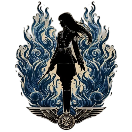 staff, sword, jacket, fantasy art transparent PNG cut-out