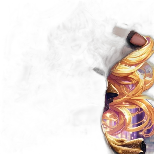 hair, mask, photorealistic, fantasy art transparent PNG cut-out