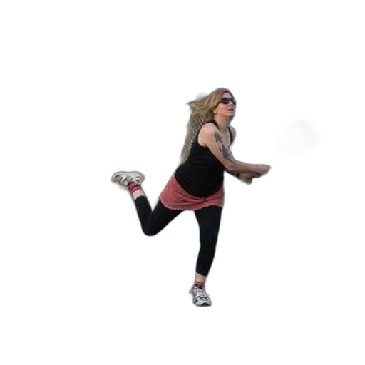 3d render, woman, black, tank transparent PNG cut-out