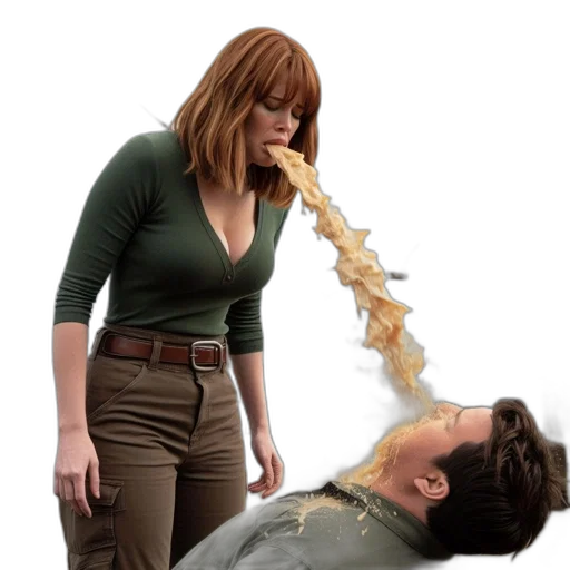 jacket, hair, weapon, staff transparent PNG cut-out
