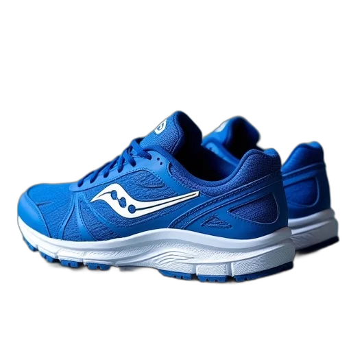 shoes, 3d render, blue, saucony transparent PNG cut-out
