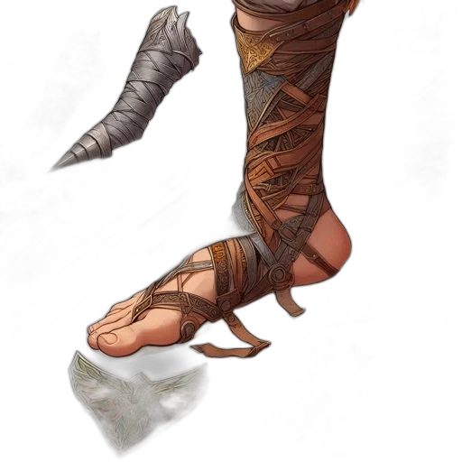 shoes, sword, weapon, staff transparent PNG cut-out