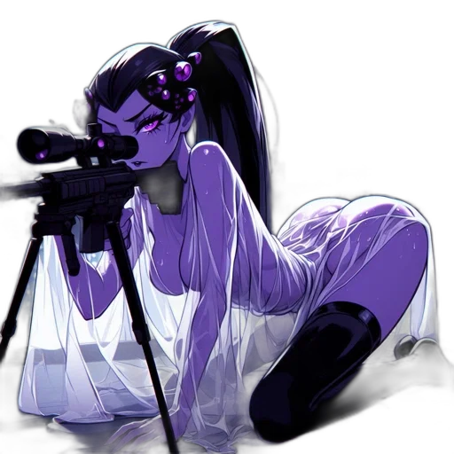 weapon, staff, robot, cyberpunk transparent PNG cut-out