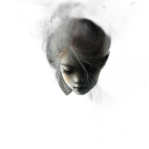 face, mask, hair, creature transparent PNG cut-out