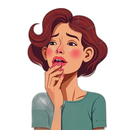 face, hair, jewelry, staff transparent PNG cut-out