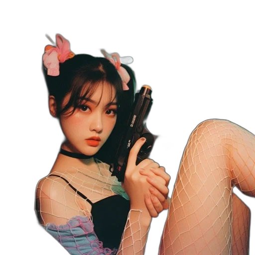weapon, animal, cyberpunk, vaporwave transparent PNG cut-out