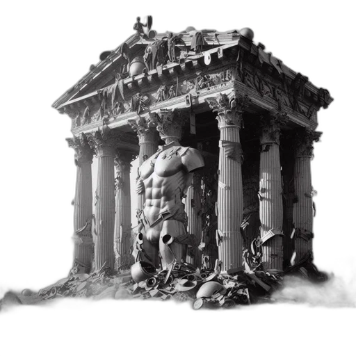 building, crown, concept art, 3d render transparent PNG cut-out