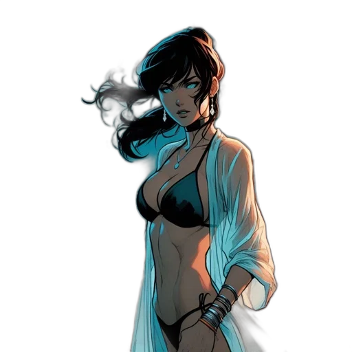 dress, comic book art, concept art, fantasy art transparent PNG cut-out