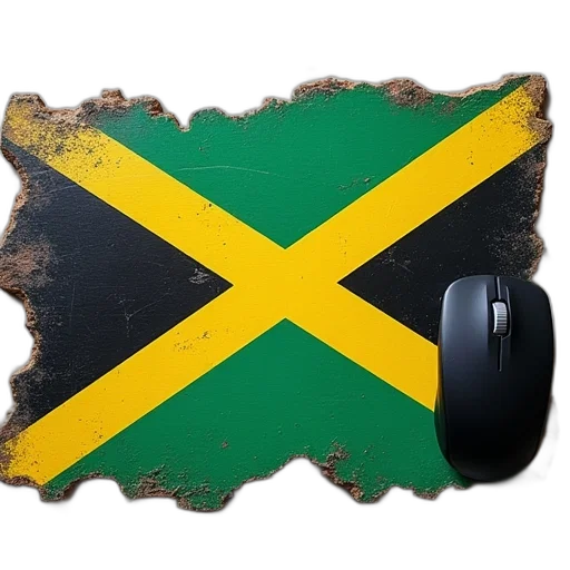 jamaica, flag, map, mousepad transparent PNG cut-out