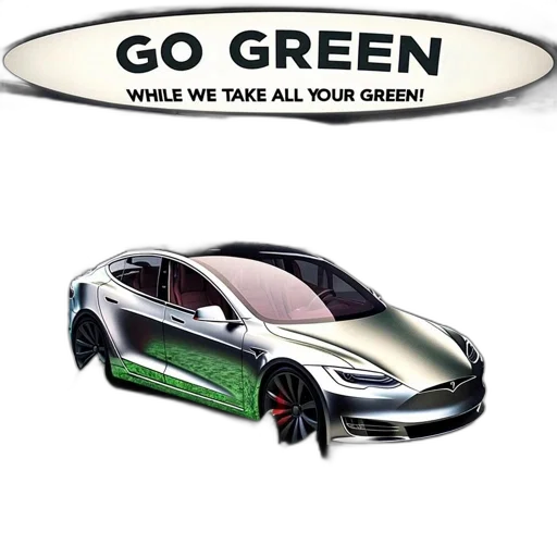 car, 3d render, concept art, green transparent PNG cut-out