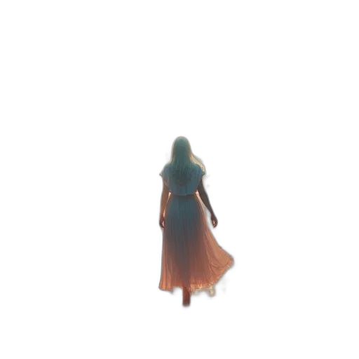 dress, sword, creature, staff transparent PNG cut-out