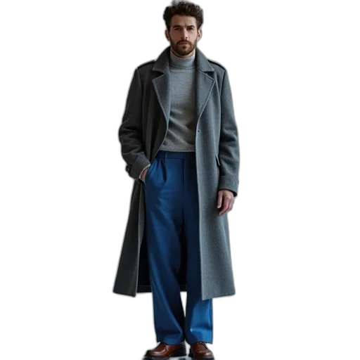 jacket, concept art, blue, dark transparent PNG cut-out