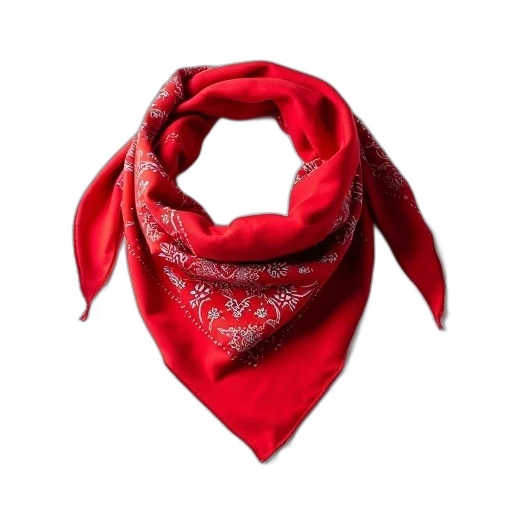jewelry, red, bandana, scarf transparent PNG cut-out
