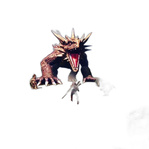 dragon, creature, staff, animal transparent PNG cut-out